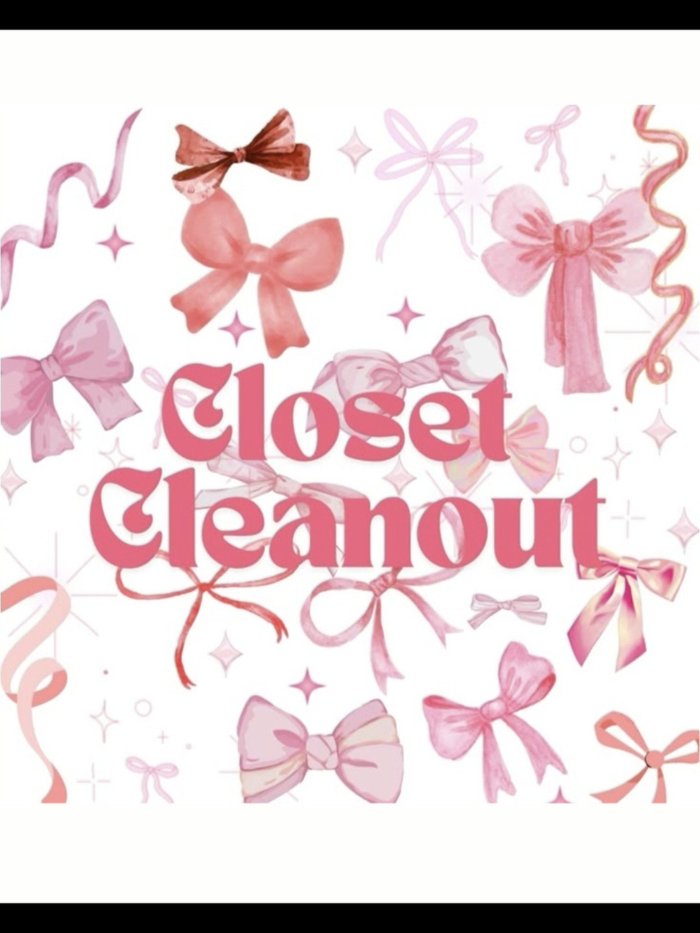 Pink Bow Graphic Closet Cleanout Print
